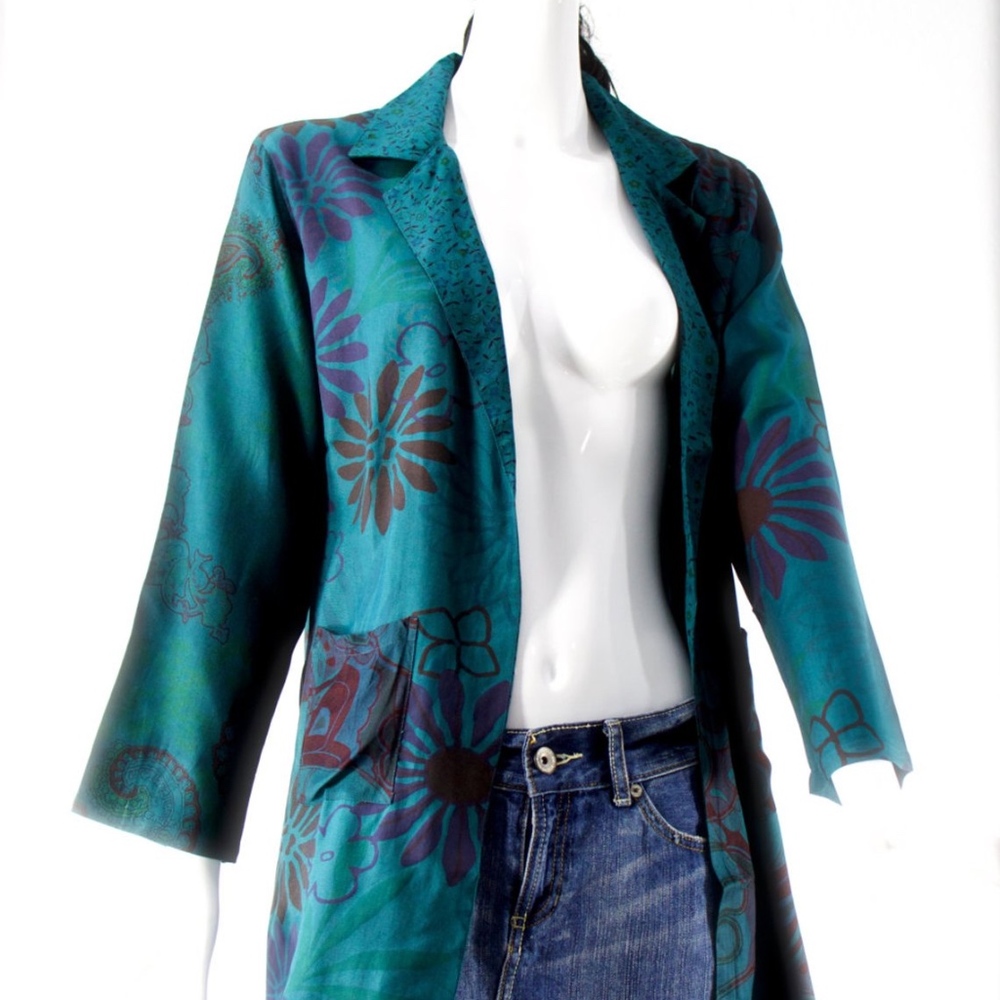 1980's Retro ZASHI Rayon Blazer - Picture 2 of 4